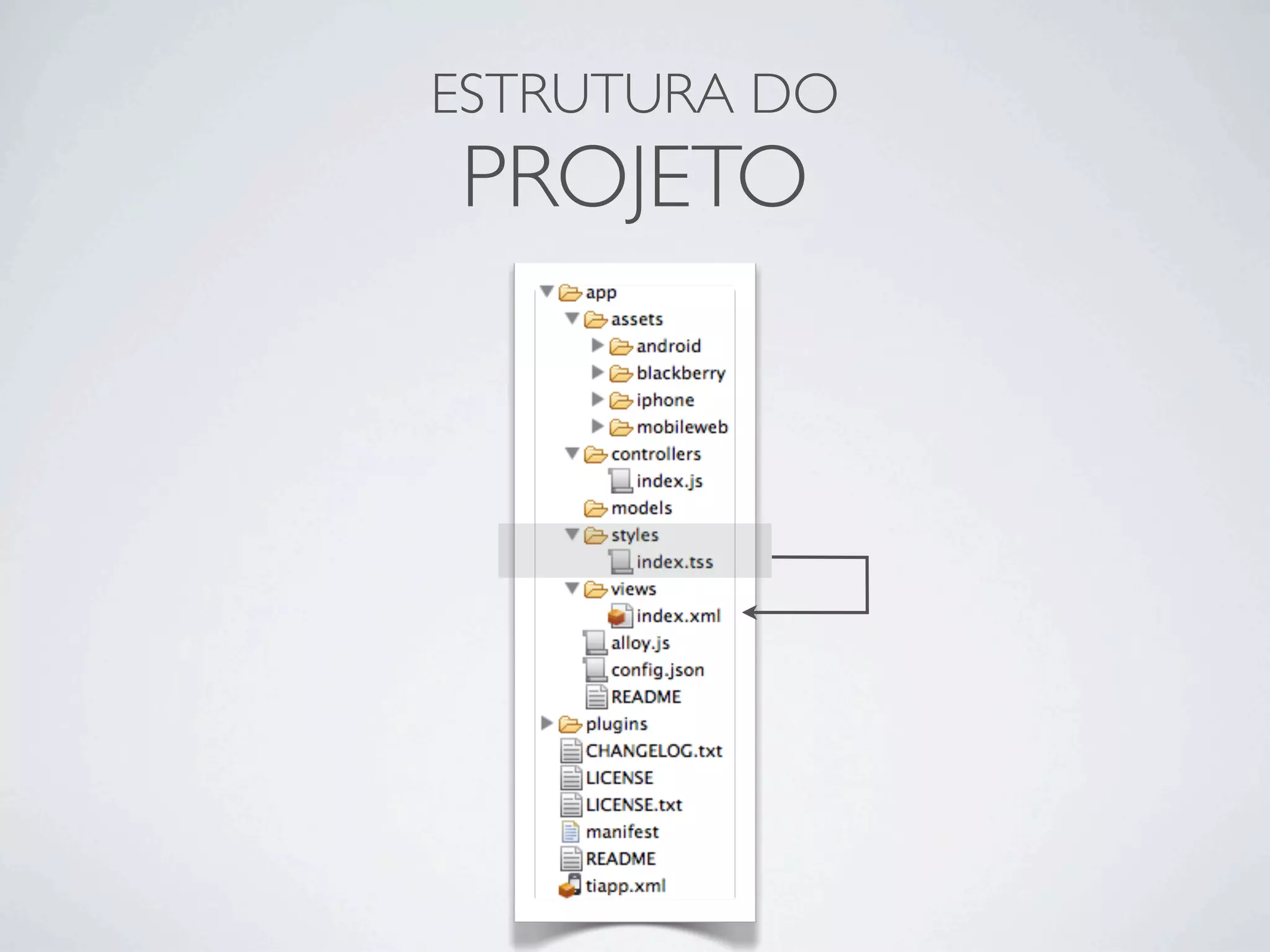 ESTRUTURA DO
PROJETO
 