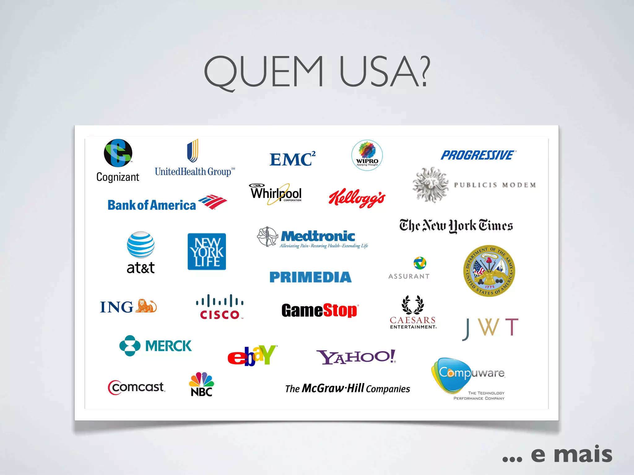 QUEM USA?
... e mais
 