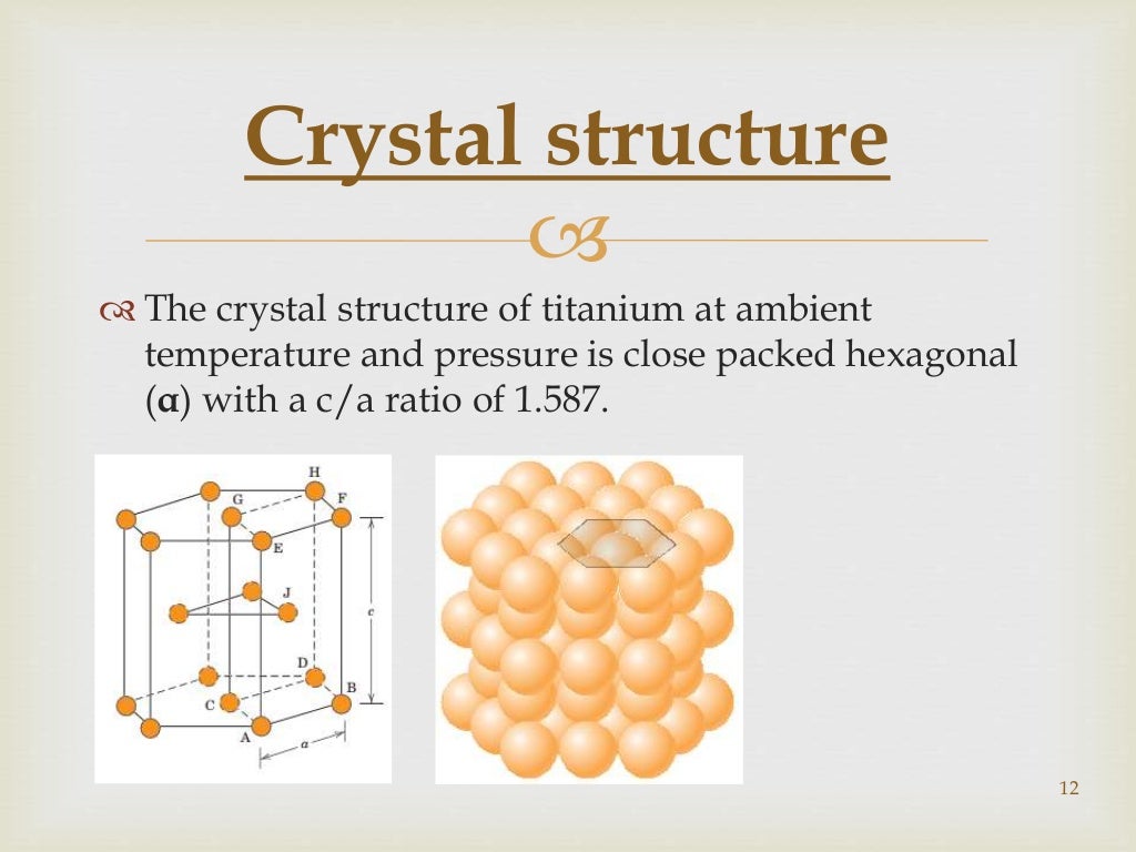 Titanium and its alloys
