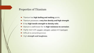 Titanium and it’s alloys | PPTX