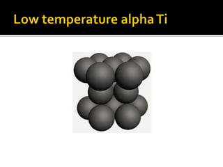 Low temperature alpha Ti