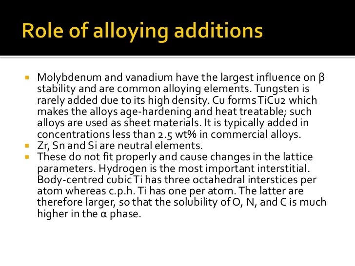 Titanium and its alloys ppt show