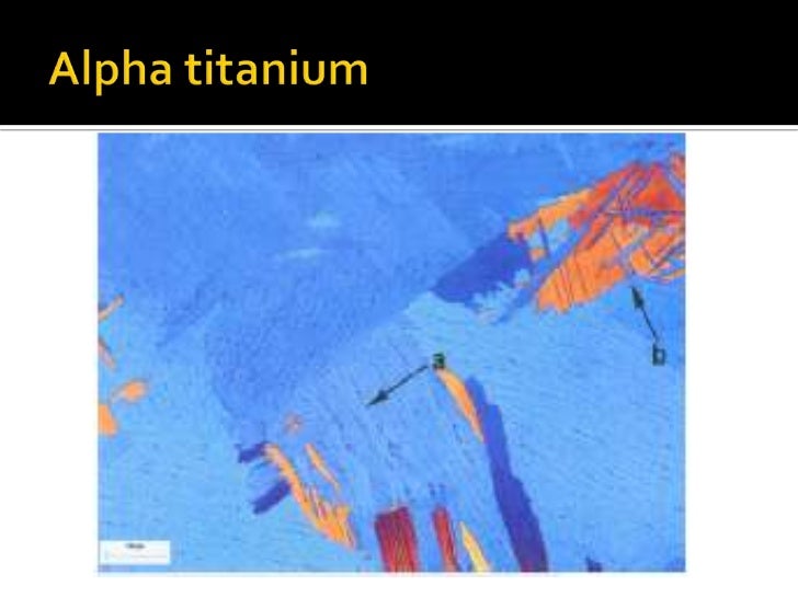 Titanium and its alloys ppt show