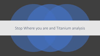 Stop Where you are and Titanium analysis
 