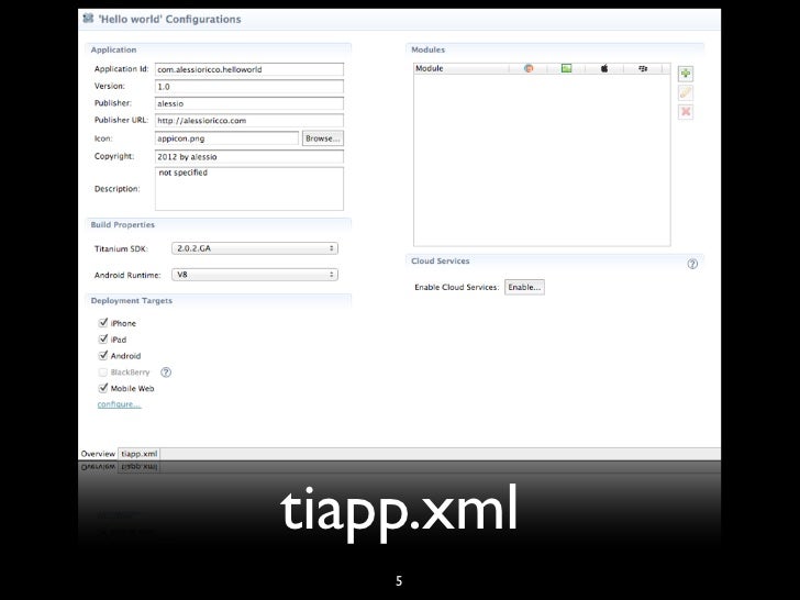 titanium appcelerator my first