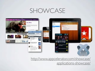 SHOWCASE




http://www.appcelerator.com/showcase/
                applications-showcase/
 