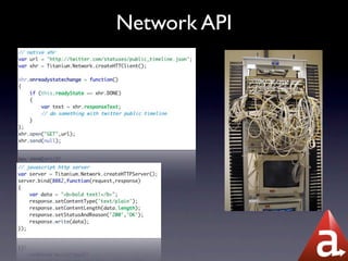 Network API
 