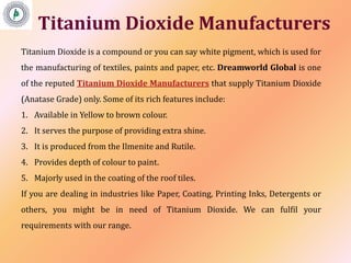 Titanium dioxide manufacturers | PPTX