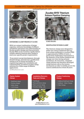 Subsea Riser Clamp Drawing.pdf Titanium for subsea and offshore industry catalogue.pdf