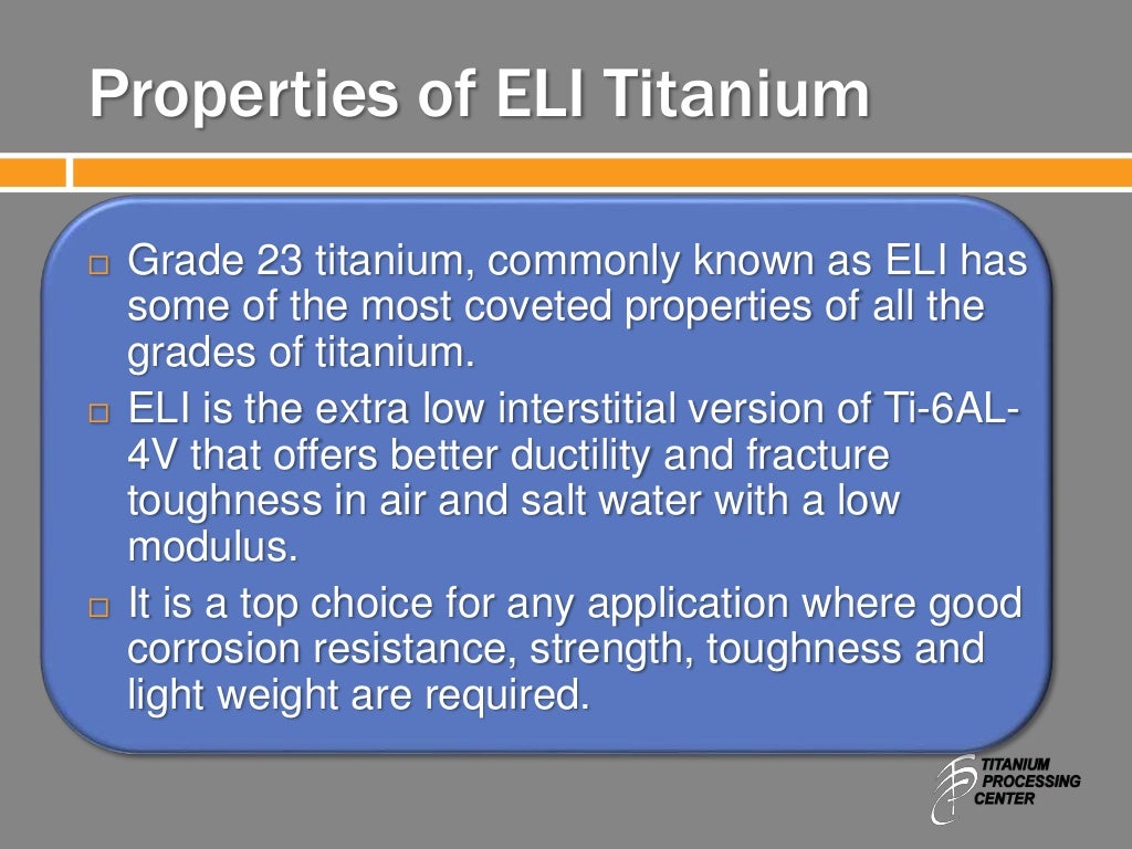 Titanium Grade 23 Ti6Al4V ELI Overview