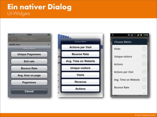 © 2013 Mayﬂower GmbH
UI-Widgets
Ein nativer Dialog
 