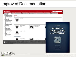 Improved Documentation




                     Certain images, logos and products are trademarks of and/or copyrighted by their respective owners.Copyright ©
                                                                                           2012 HERXUN INC. - All rights reserved.
 