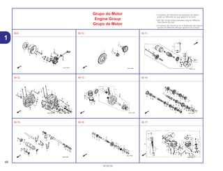 48
30.05.00
Grupo do Motor
Engine Group
Grupo de Motor
• O número de referência na ilustração do índice
pode ser diferente do que aparece no texto.
• Ref. No. on the index ilustration may be different
from that in the text.
• El número de referencia en la ilustración de índices
puede ser diferente del que aparece en el texto.
M-9 M-10 M-11
M-12 M-13 M-14
M-15 M-16 M-17
1
 