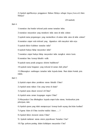 Titas Soalan Tutorial