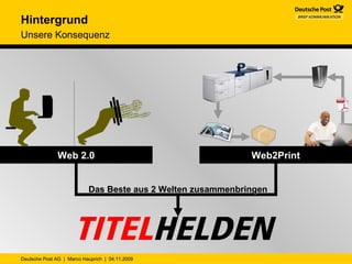 Hintergrund  Unsere Konsequenz   Web 2.0 Web2Print Das Beste aus 2 Welten zusammenbringen 