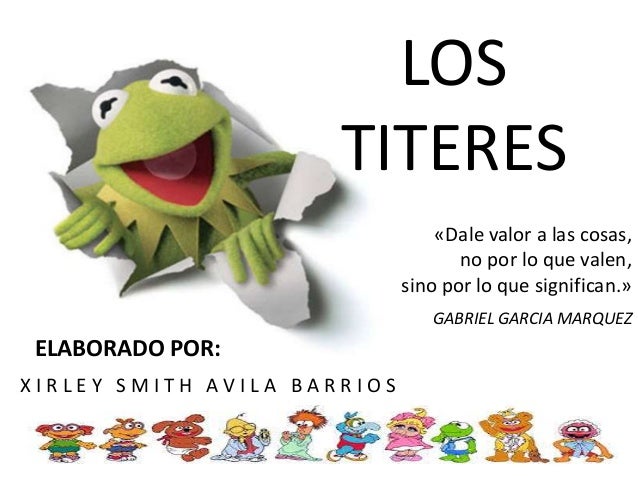 TÍTERES (EDUCACIÓN INFANTIL)