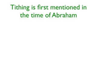 Tithing