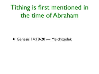Tithing