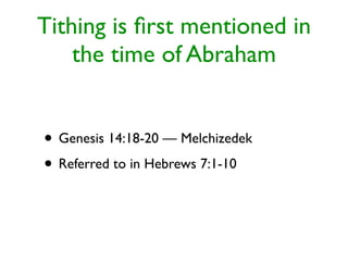 Tithing