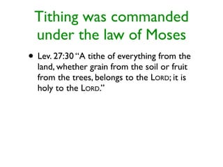 Tithing