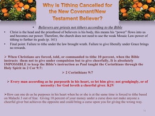 Kleptomaniac: Who's Really Robbing God Anyway Tithing Study Slide 75
