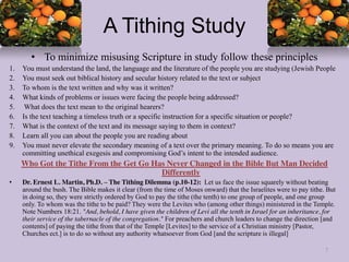 Kleptomaniac: Who's Really Robbing God Anyway Tithing Study