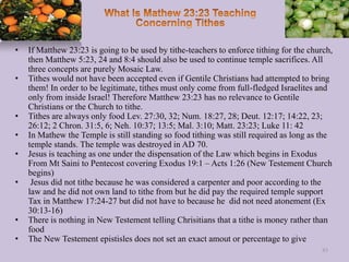 Kleptomaniac: Who's Really Robbing God Anyway Tithing Study Slide 84