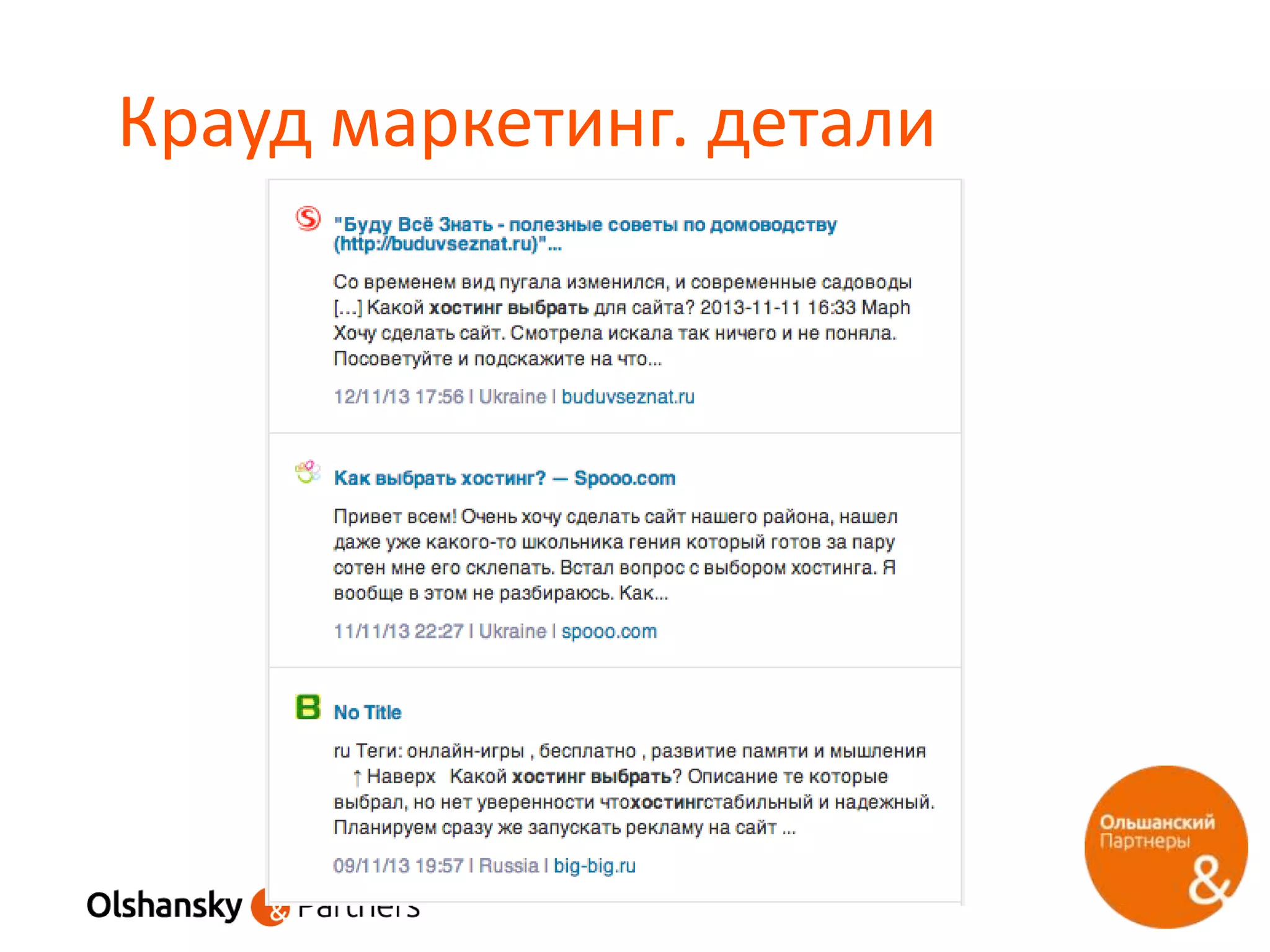 Крауд маркетинг. детали
 