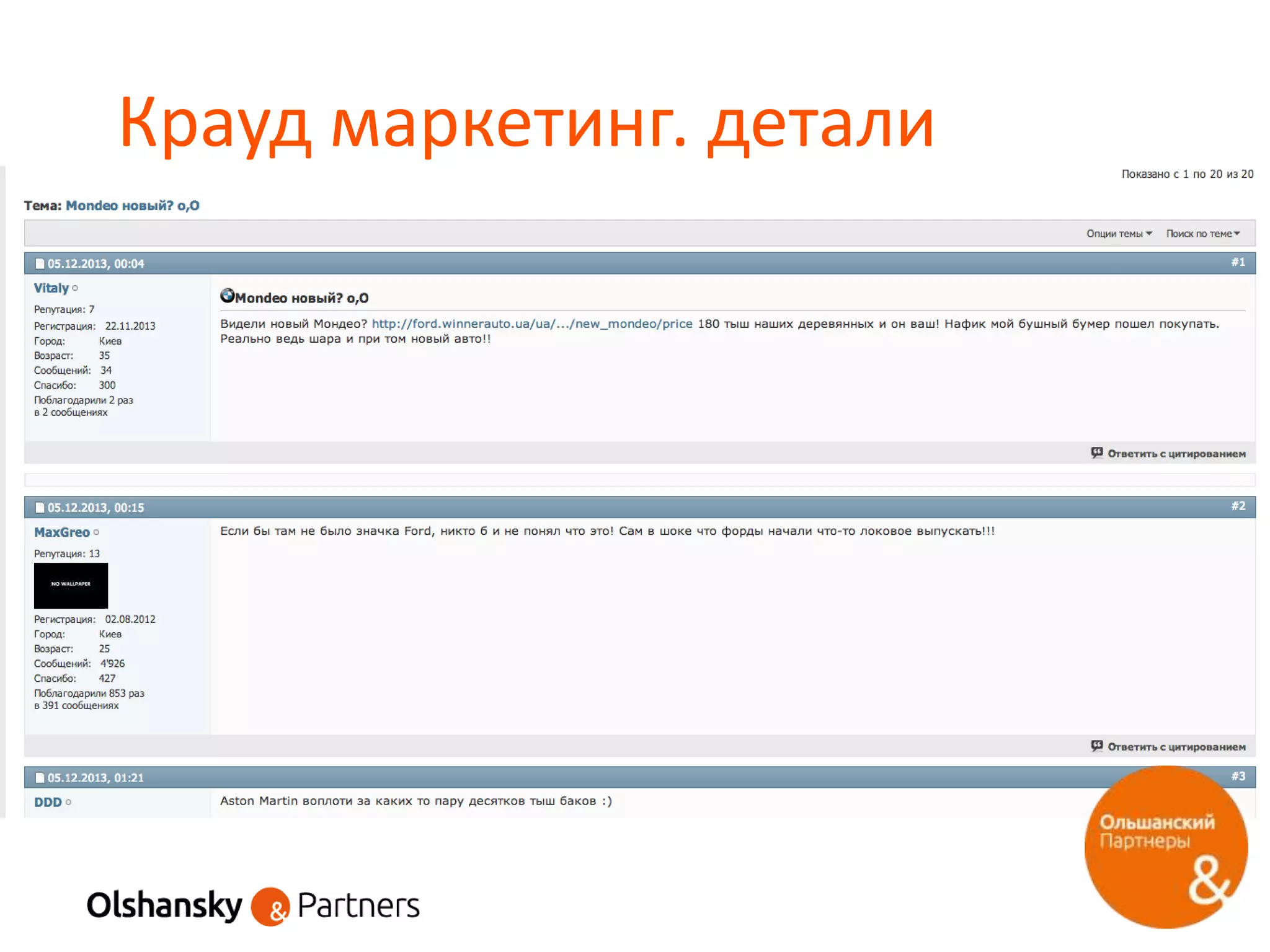 Крауд маркетинг. детали
 