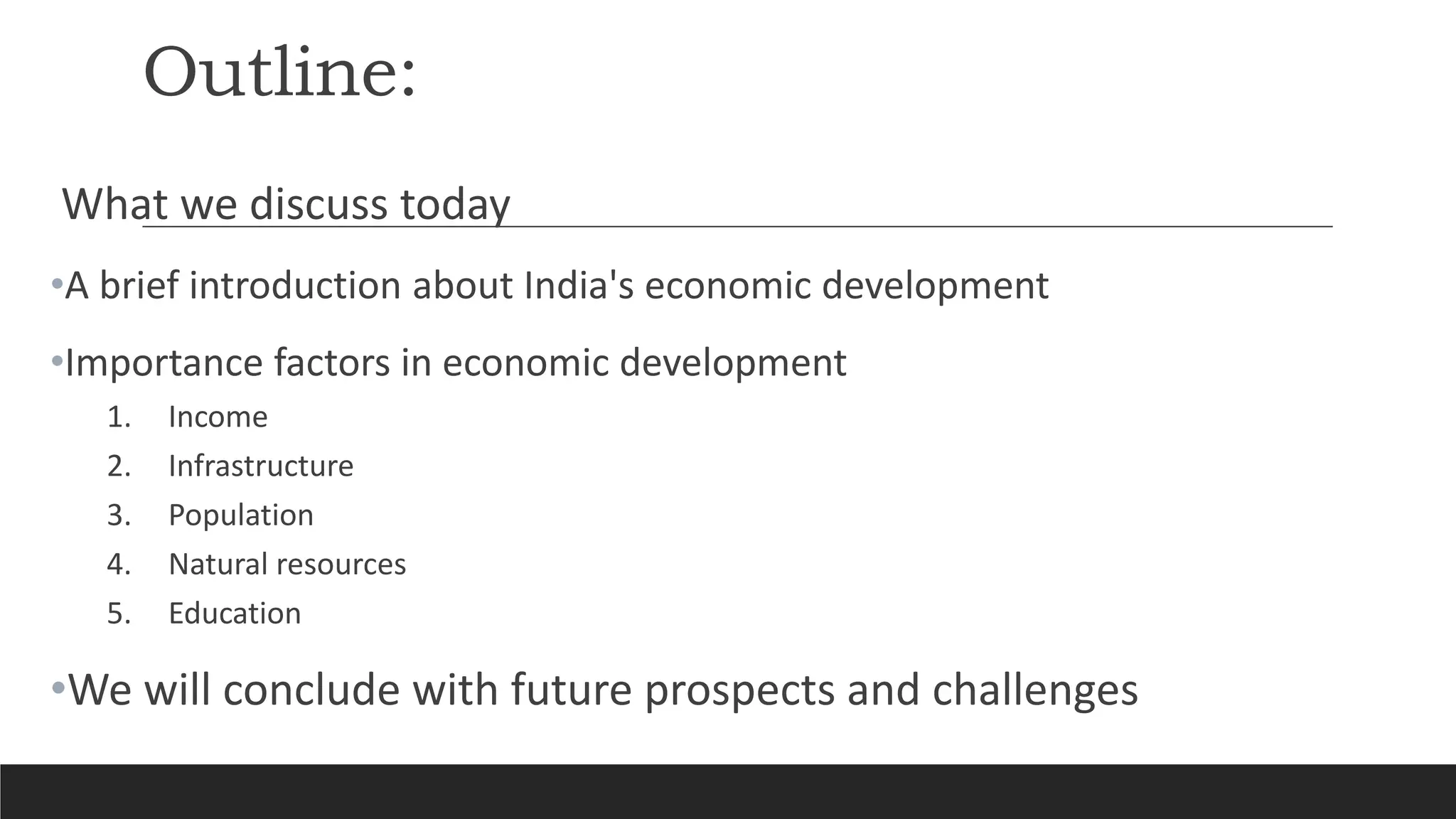 title for development of india and factors | PPTX