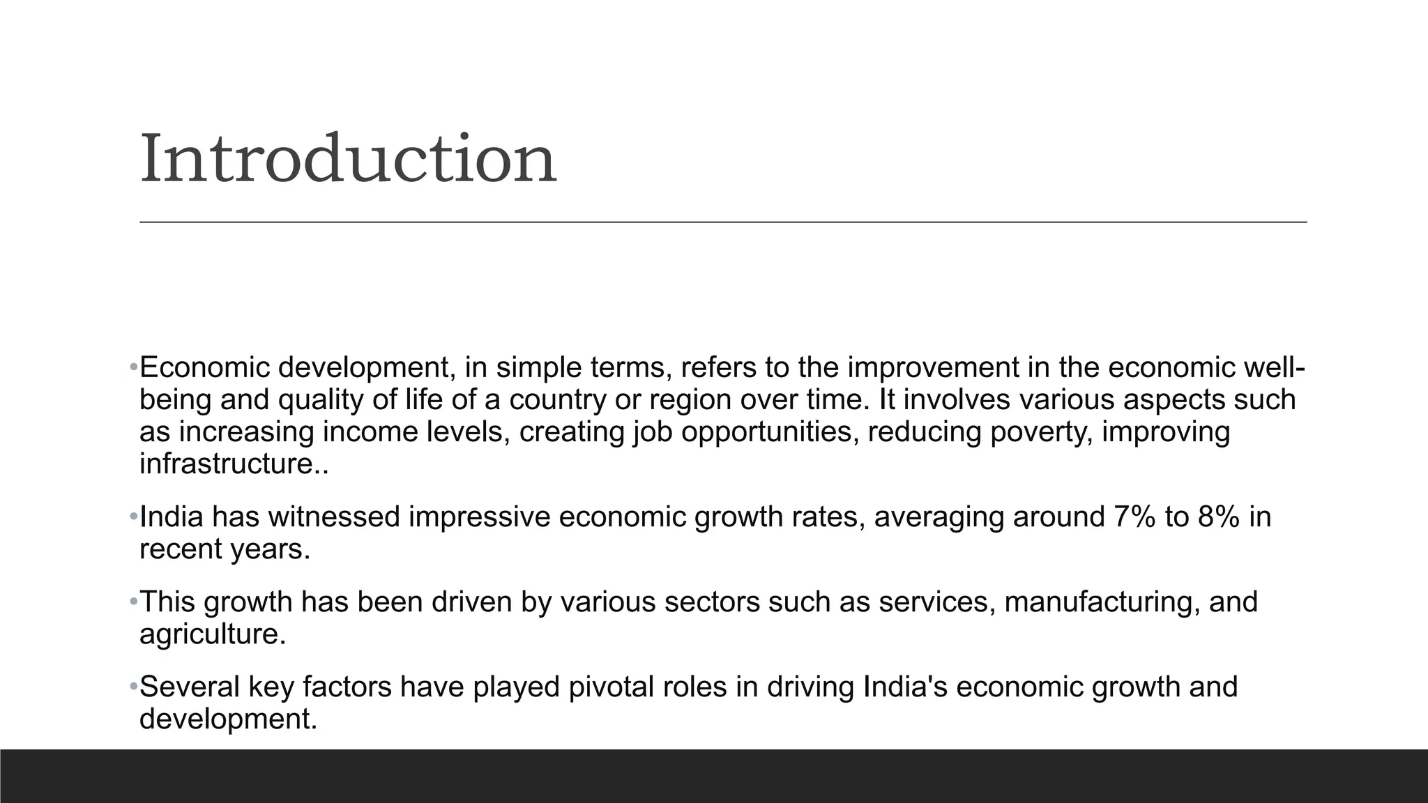 title for development of india and factors | PPTX
