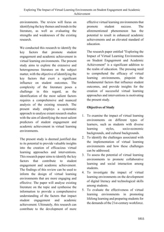 Exploring the Impact of Virtual Learning Environments on Student ...