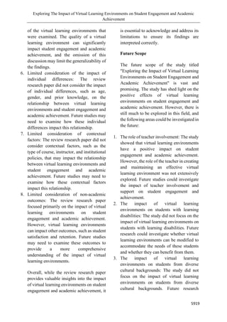 Exploring the Impact of Virtual Learning Environments on Student ...