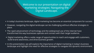Digital Marketing Strategies Navigating the Digital Landscape | PDF