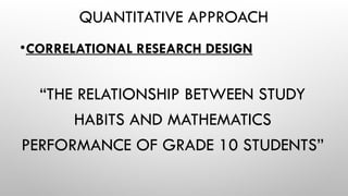 TITLE EXAMPLES OF RESEARCH APPROACH AND DESIGN.pptx