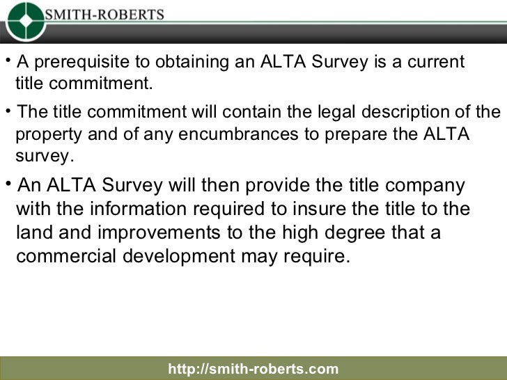 Title Insurance and ALTA/ACSM Land Title Surveys