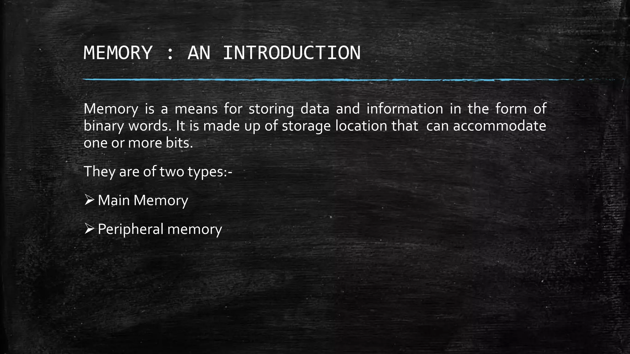 Memory ram and its types pptx
