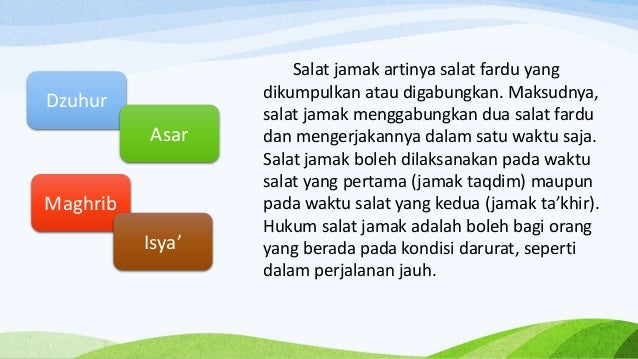 Pai Salat Jamak Dan Qasar