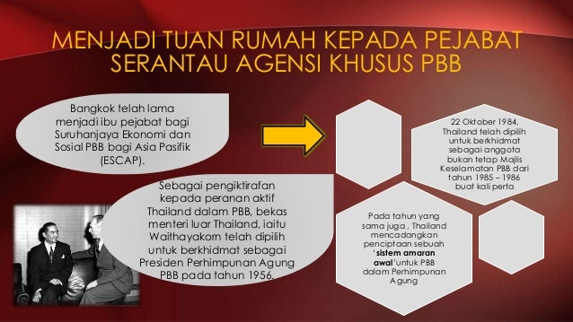 Penglibatan Thai dlm pbb abad 20
