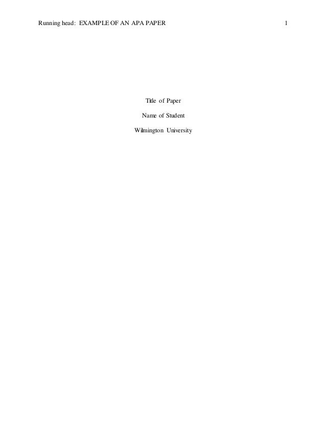 wilmington university no abstract style apa formatting apa format 6th edition sample paper