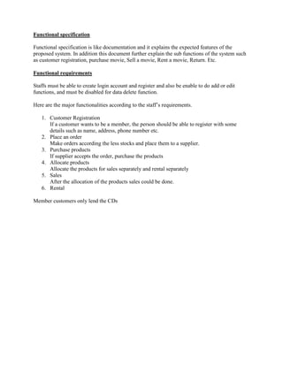 Video Rental System | PDF