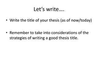 Title, problem statement & conclusion | PPT