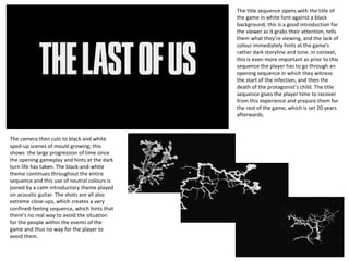 Title Sequence Analysis - The Last of Us | PPT