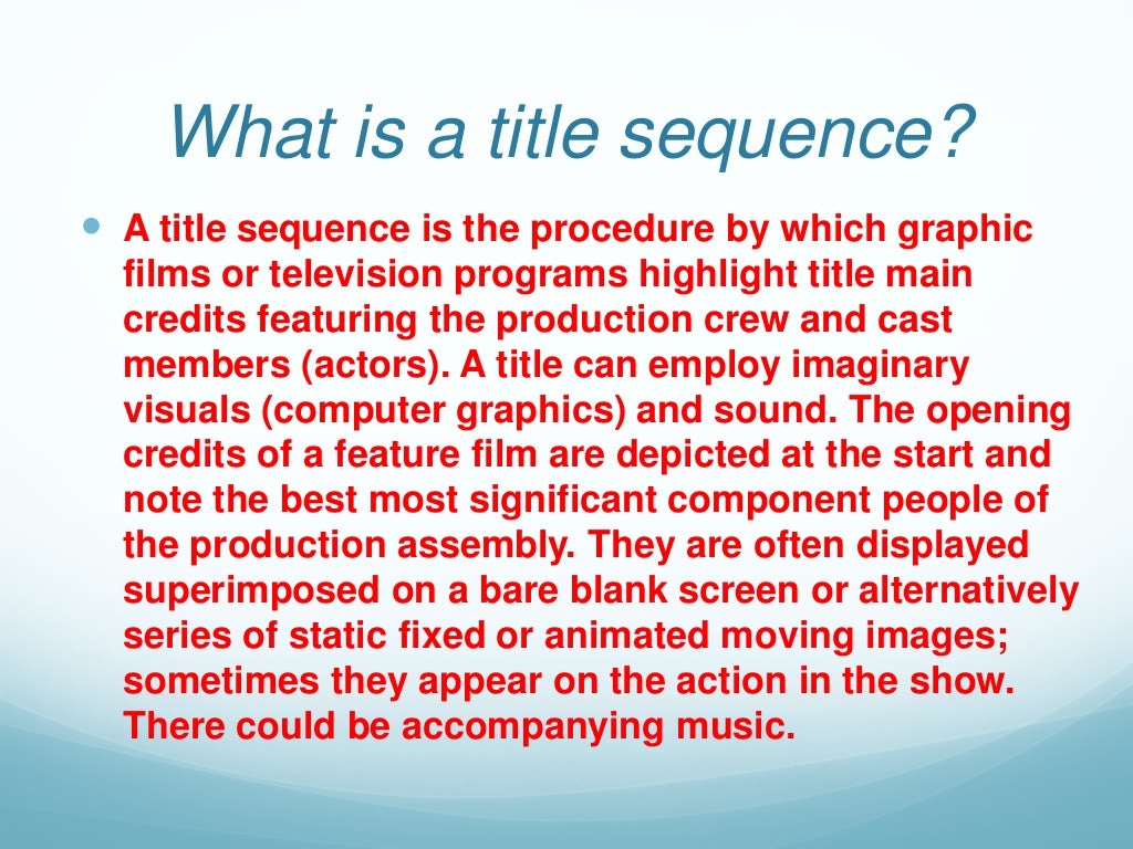 Short film opening credits image