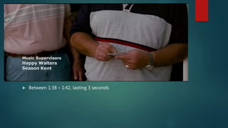  Between 1:38 – 1:42, lasting 3 seconds
 