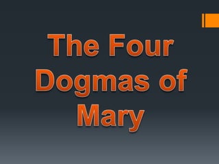 The Council of Ephesus
(431) attributed to Mary the
title, Mother of God. This
needs to be read against the
Council's decl...