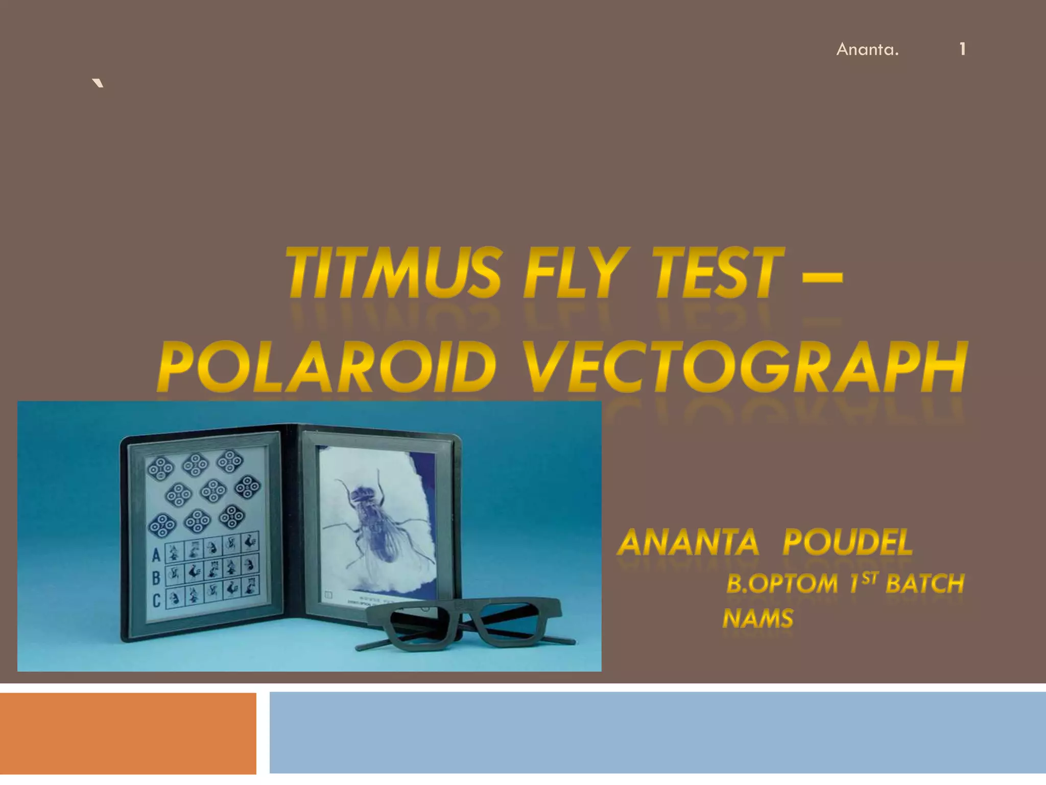Stereo Fly Test Key Titmus fly test -polaroid vectograph.. | PDF