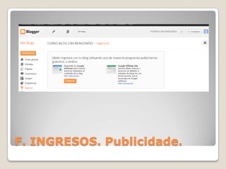F. INGRESOS. Publicidade.

 