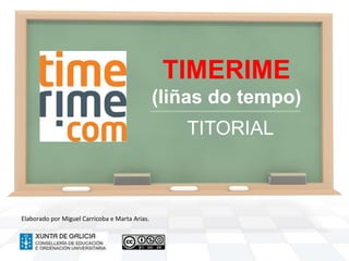 TIMERIME
(liñas do tempo)
TITORIAL
Elaborado por Miguel Carricoba e Marta Arias.
 
