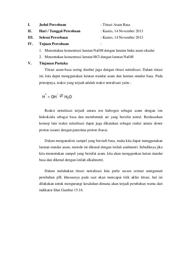 Titrasi Asam Basa